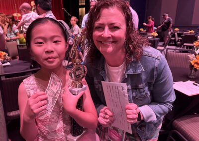 Anya Hu and Julie Hughs at the Wildflower! Budding Talent Vocal Competition Finals in Richardson