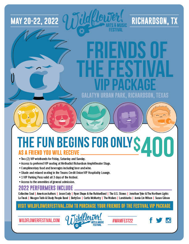 Friends of the Festival VIP Wildflower! Arts & Music Festival in Richardson